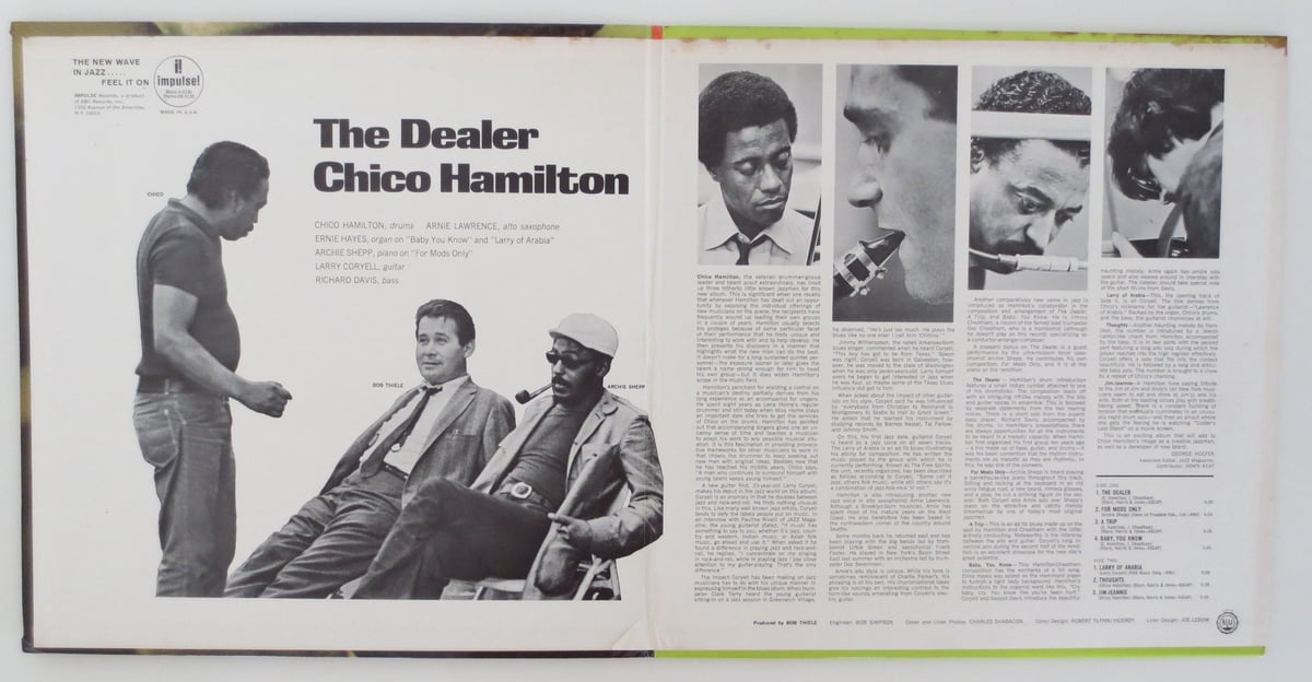 ワールドワイドLP Chico Hamilton Introducing Lar The Dealer AS9130 Impulse! /00260 Chico Hamilton Introducing Larry Coryell – The Dealer