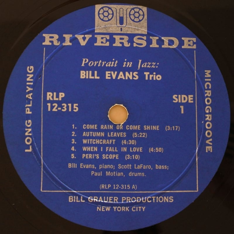 Bill Evans Trio ‎– Portrait In Jazz（Riverside R...