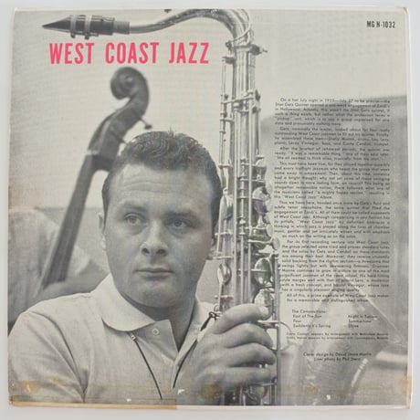 Stan Getz‎– West Coast Jazz ( Norgran Records ‎– MG N-1032 ) mono