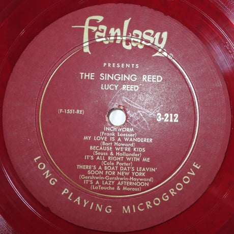 Lucy Reed  ‎– The Singing Reed （Fantasy ‎– 3-212）mono 