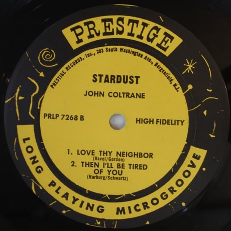 John Coltrane  ‎– Stardust （Prestige ‎– PR 7268）mono