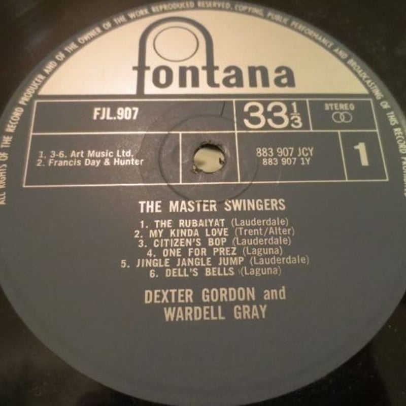 ○即決LP Dexter Gordon Wardell Gray / Master Swingers j36172 英