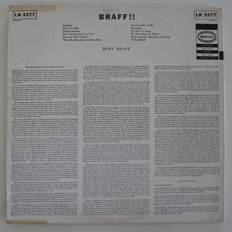 Ruby Braff / Braff!! (Epic LN3377) mono