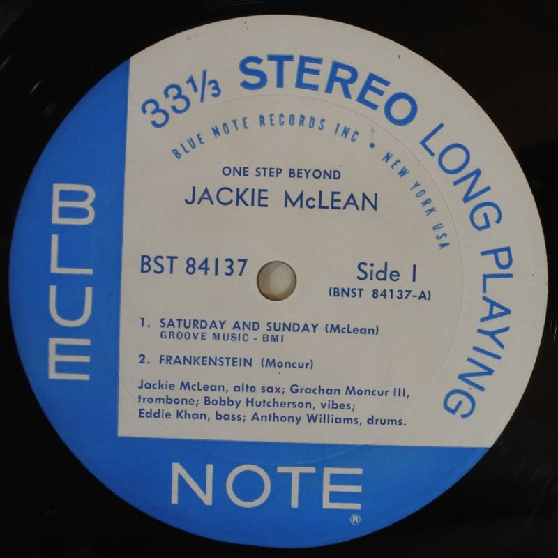 Jackie McLean レコード ブルーノートUS盤 Jackie McLean ‎– One Step Beyond（Blue Note ‎– B
