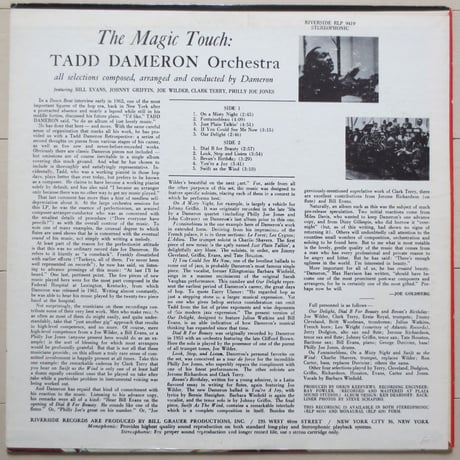 Tadd Dameron / The Magic Touch (Riverside RLP9419) stereo