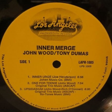 John Wood / Inner Merge (Los Angeles Phonograph Records ‎– LAPR 1005) stereo