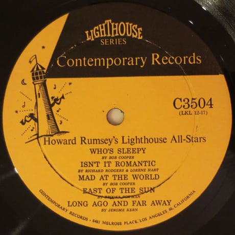 Howard Rumsey's Lighthouse All-Stars ‎– Vol. 6（Contemporary Records ‎– C 3504）mono