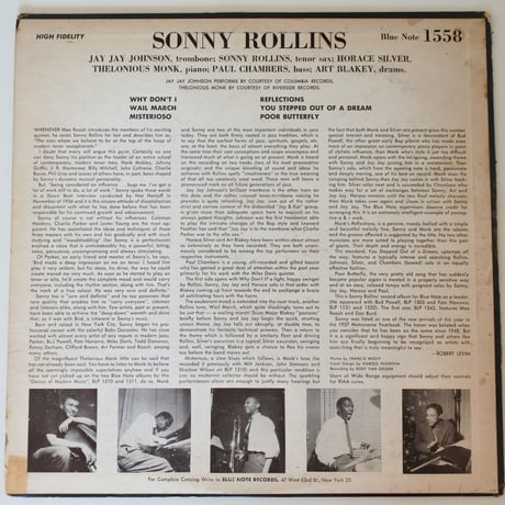 Sonny Rollins  ‎– Sonny Rollins Vol. 2  ( Blue Note ‎– BLP 1558) mono