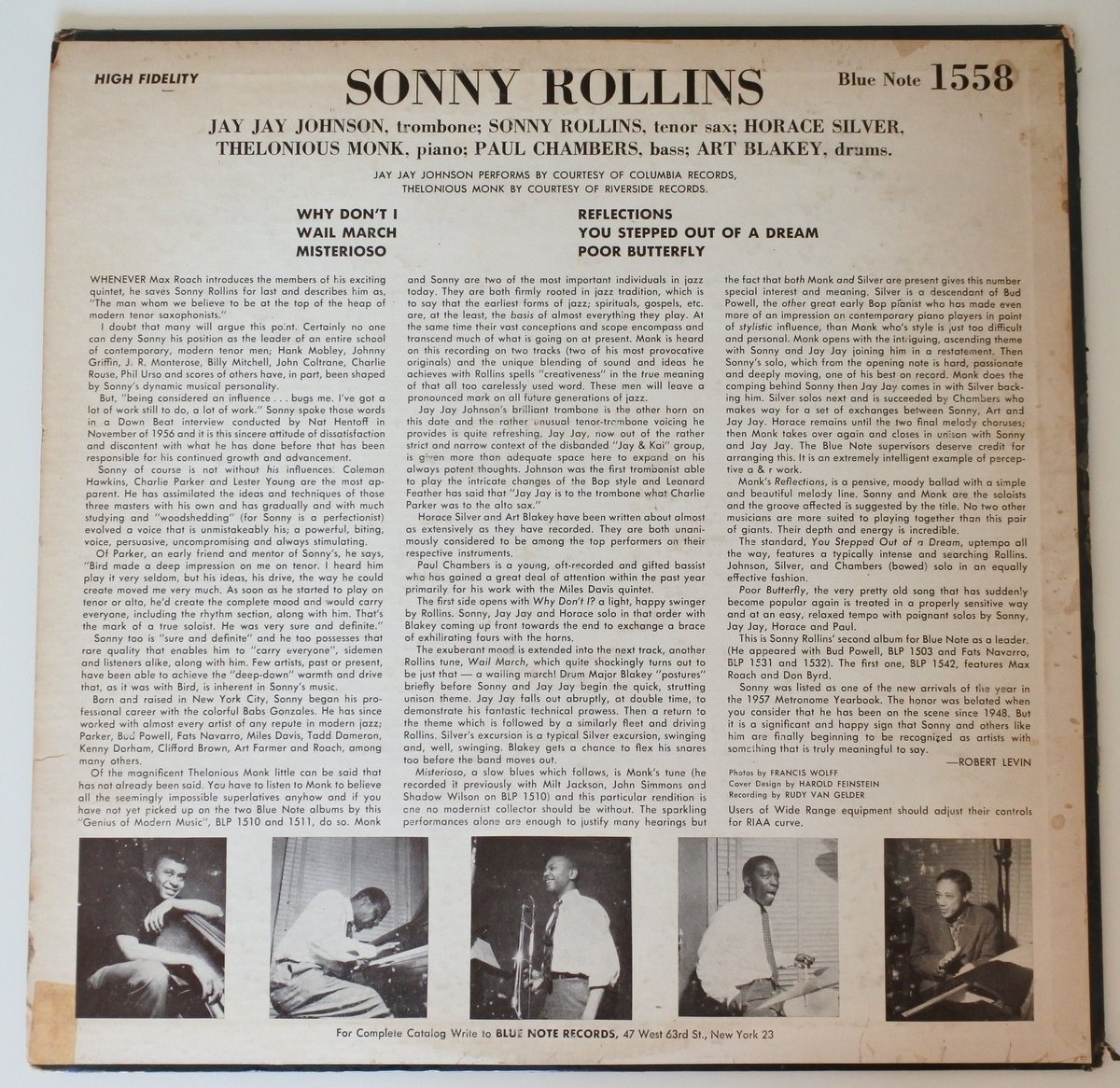 Sonny Rollins ‎– Sonny Rollins Vol. 2 ( Blue Note ‎– BLP 1558) mono