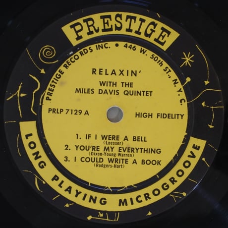 The Miles Davis Quintet - Relaxin' With The Miles Davis Quintet（Prestige – PRLP 7129）mono