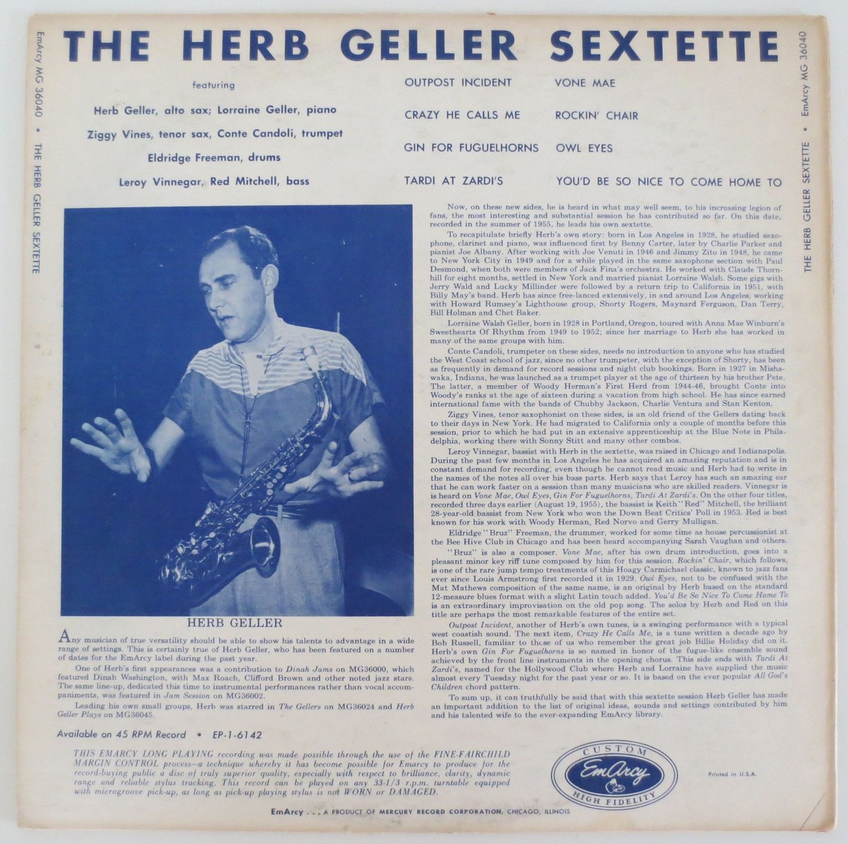The Herb Geller Sextette ‎– The Herb Geller Sex