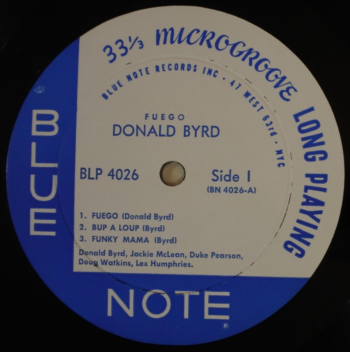 Donald Byrd ‎– Fuego（Blue Note ‎– BLP4026）mono