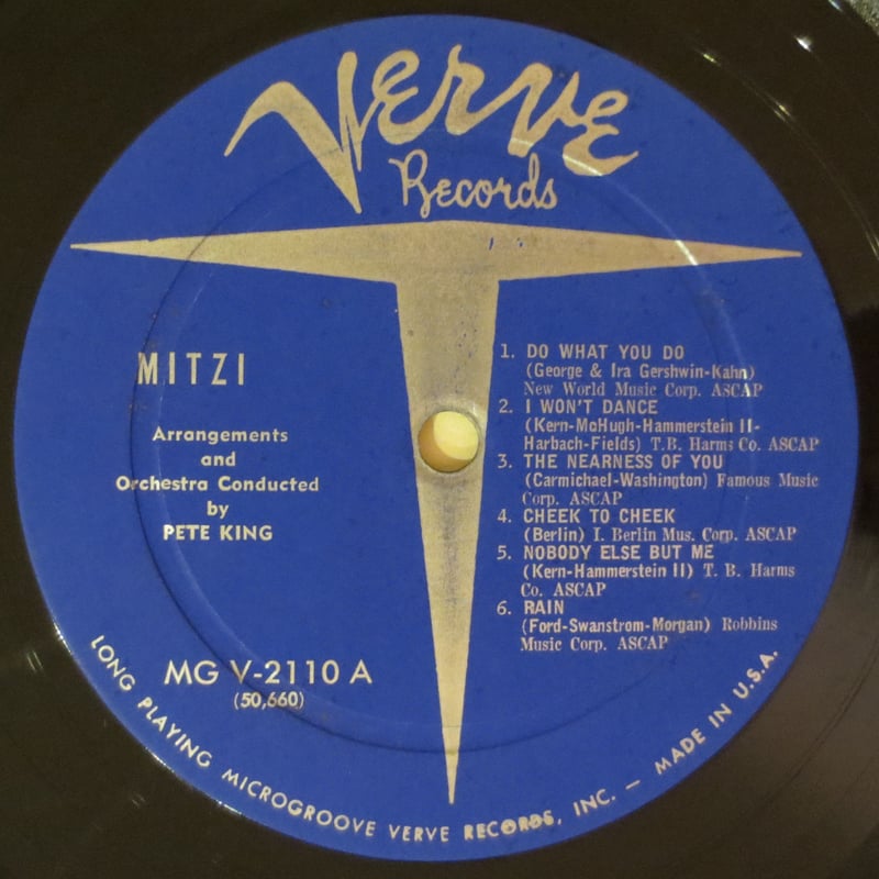 Mitzi Gaynor / Mitzi （Verve MG V-2110） mono | R