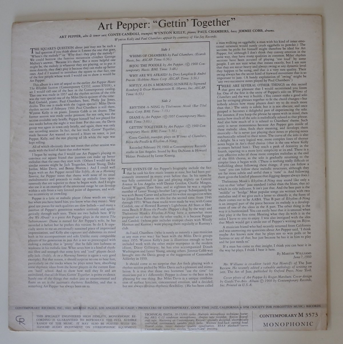 アート・ペッパー [ゲッティン・トゥゲザー＋２] Art Pepper - Gettin' Together ( Full Album ) - YouTube