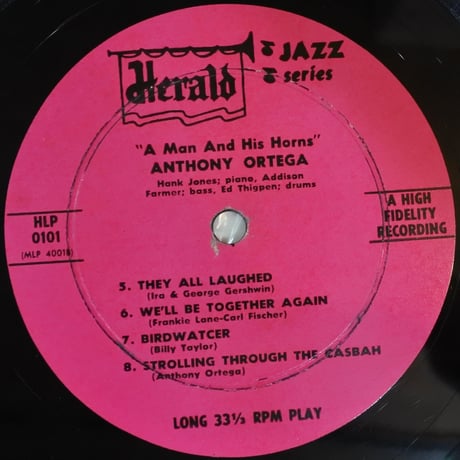 Anthony Ortega  ‎– A Man And His Horns（Herald - HLP0101）mono
