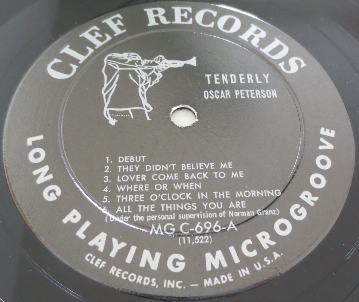 Oscar Peterson ‎– Tenderly（Clef Records ‎– MG C