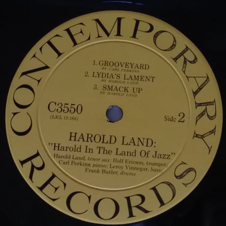 Harold Land  ‎– Harold In The Land Of Jazz（Contemporary Records ‎– C3550）mono