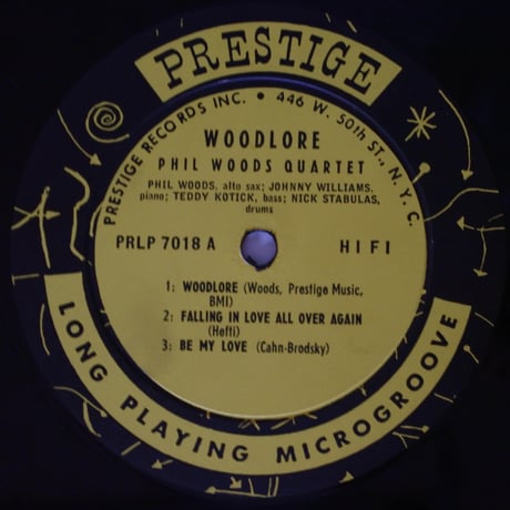 Phil Woods Quartet  ‎– Woodlore（Prestige ‎– PRLP 7018）mono