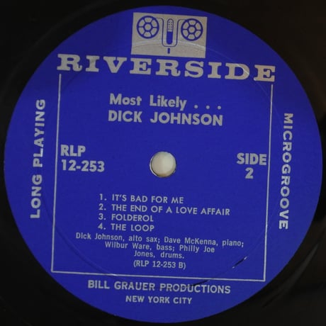 Dick Johnson  ‎– Most Likely... （Riverside Records ‎– RLP 12-253）mono