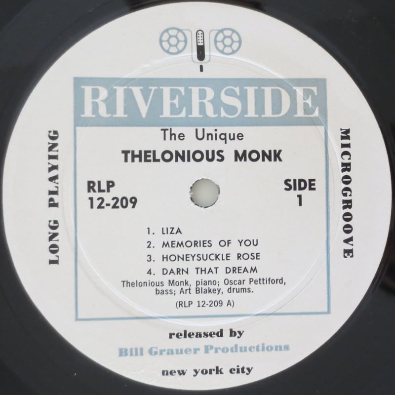 Thelonious Monk ‎– The Unique Thelonious Monk（R