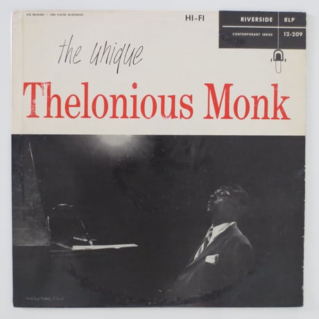 Thelonious Monk ‎– The Unique Thelonious Monk（Riverside Records ‎– RLP 12-209）mono