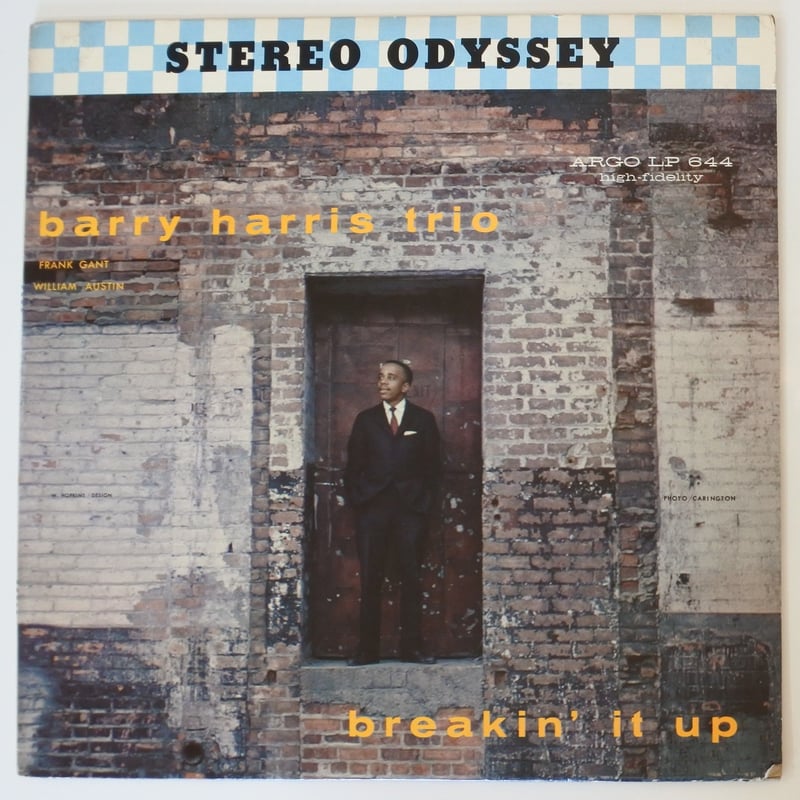 The Barry Harris Trio ‎– Breakin' It Up（Argo –