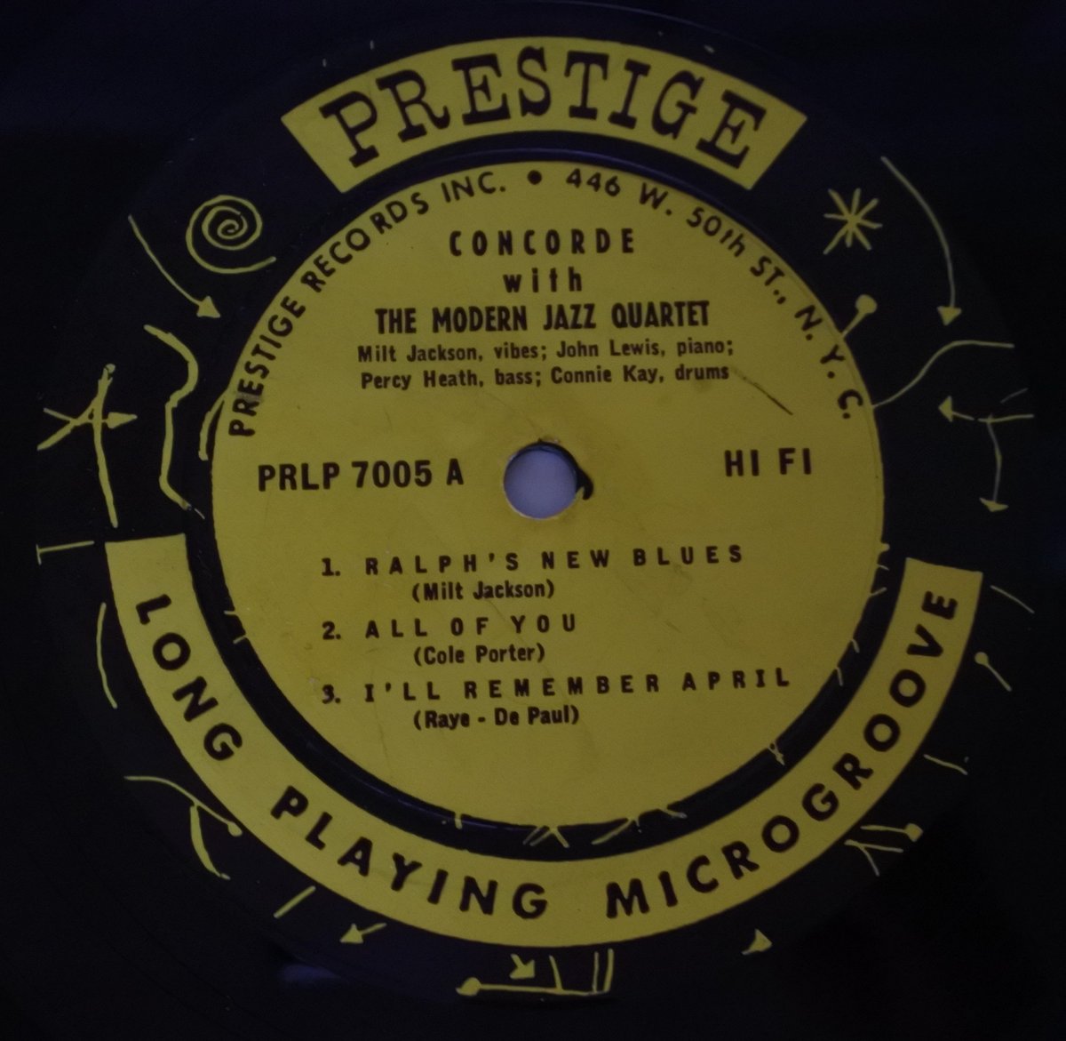 The Modern Jazz Quartet ‎– Concorde（Prestige ‎