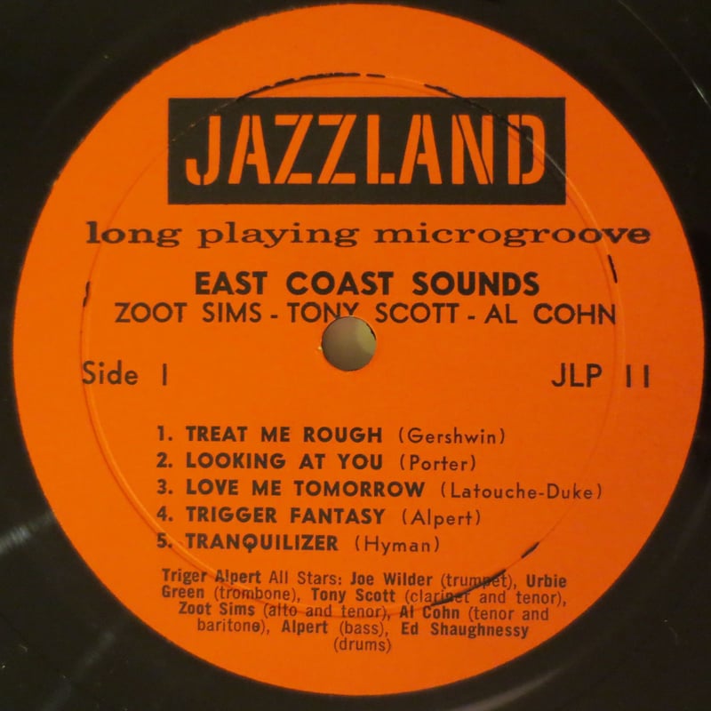 Zoot Sims / Al Cohn / Tony Scott ‎– East Coast