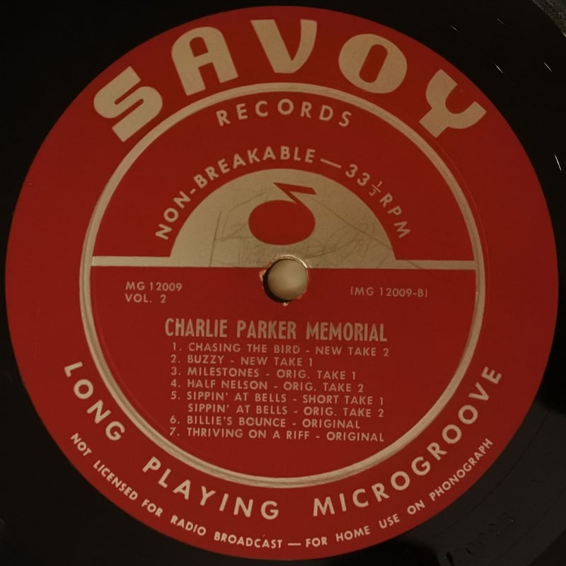 Charlie Parker ‎– Charlie Parker Memorial Vol.2