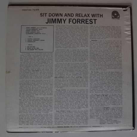 Jimmy Forrest  ‎– Sit Down And Relax （Prestige ‎– PRLP7235）mono