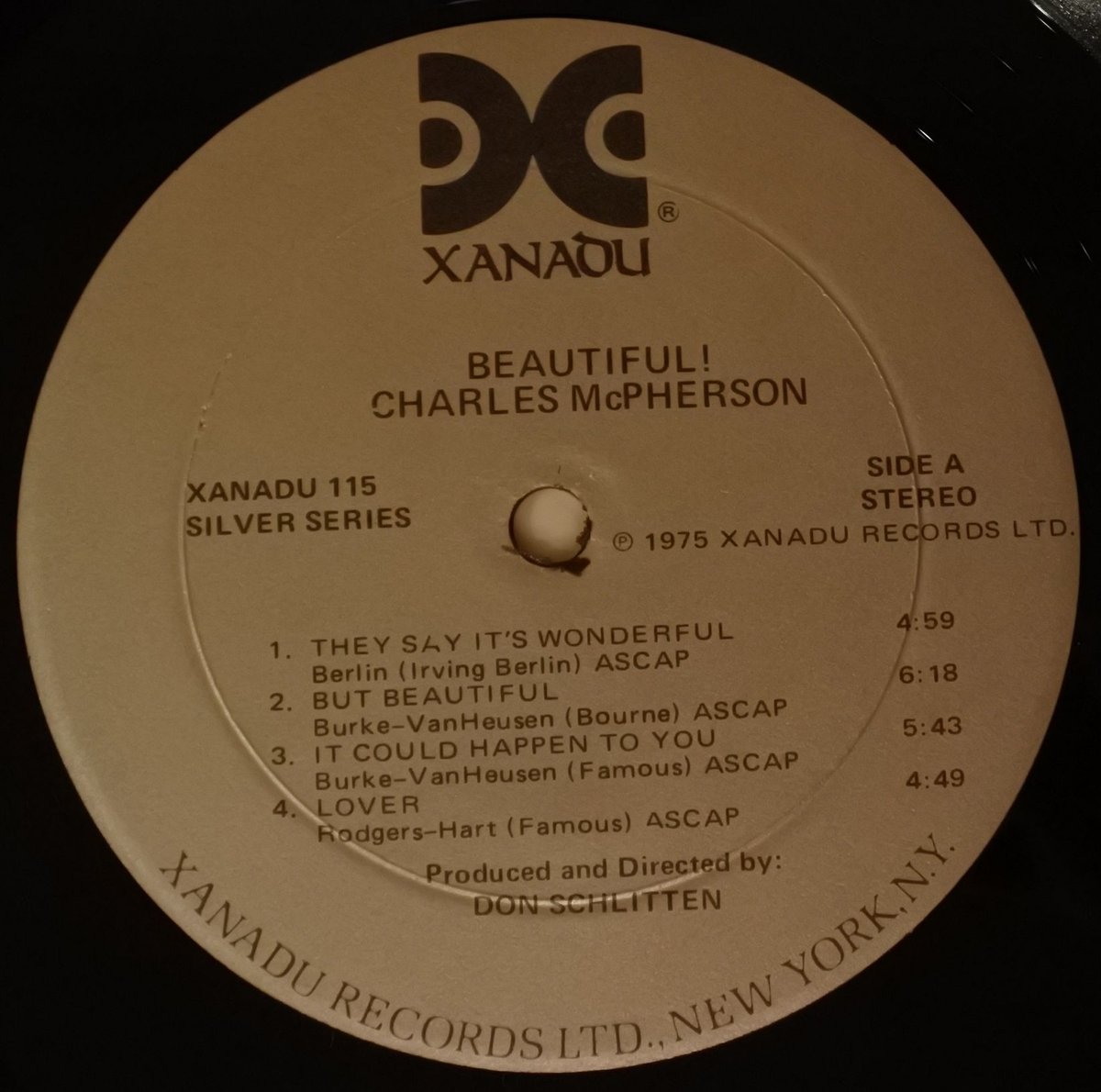 Charles McPherson – Beautiful!(Xanadu Records Charles McPherson – Beautiful!(Xanadu Records