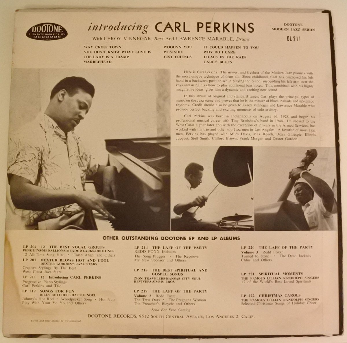 Carl Perkins ‎– Introducing...（Dootone Records ‎– DL-211）mono