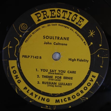 John Coltrane ‎– Soultrane（Prestige - 7142）mono