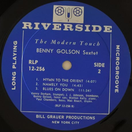 Benny Golson Sextet ‎– The Modern Touch（Riverside Records ‎– RLP 12-256）mono