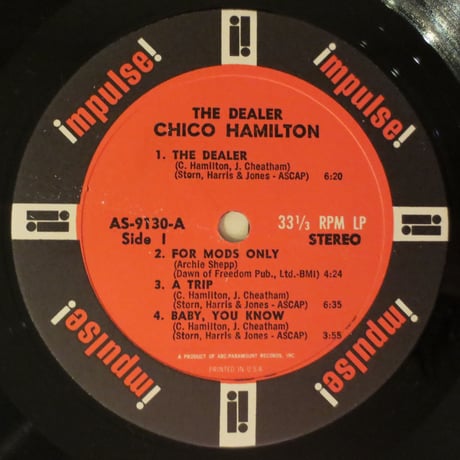 Chico Hamilton ‎– The Dealer（Impulse! ‎ AS-9130）stereo