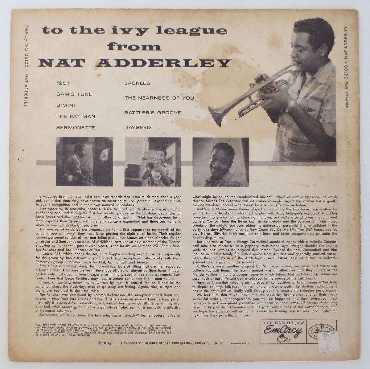 Nat Adderley / To the Ivy League From NAT (EmAr