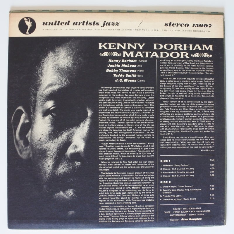 KENNY DORHAM／MATADOR 国内初版盤 レコード屋グリグリ | ケニー・ドーハム / Matador - レコード屋