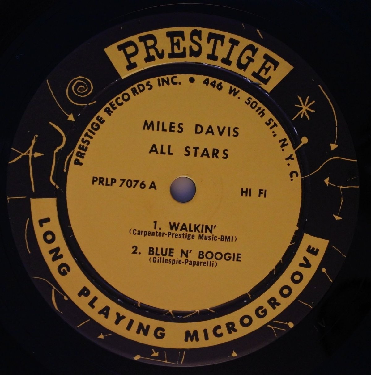 Miles Davis ‎/ Walkin' (Prestige 7076 ) mono