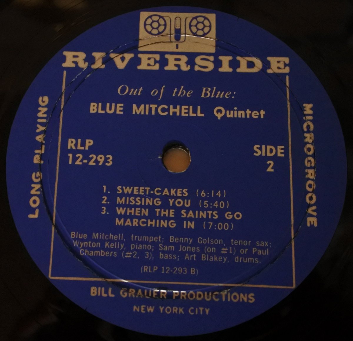 Blue Mitchell ‎– Out Of The Blue（Riverside Records ‎– RLP 12-293）mono