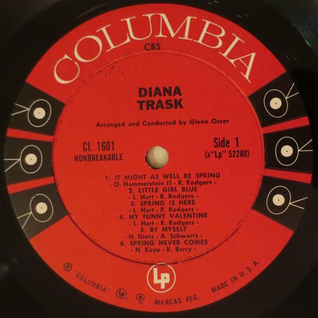Diana Trask ‎– Diana Trask（Columbia ‎– CL 1601）mono