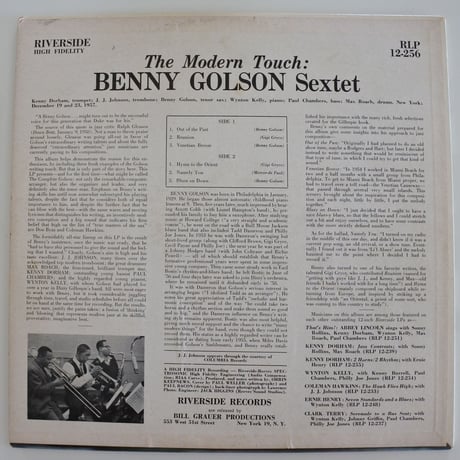 Benny Golson Sextet ‎– The Modern Touch（Riverside Records ‎– RLP 12-256）mono