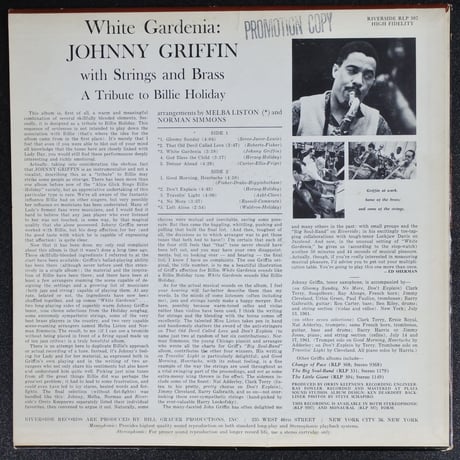 Johnny Griffin ‎– White Gardenia（Riverside Records ‎– RLP 387）mono