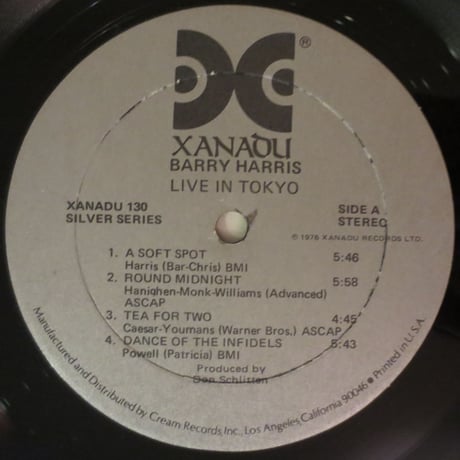 Barry Harris – Live In Tokyo（Xanadu Records ‎– Xanadu 130）stereo