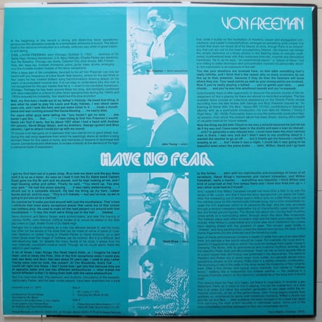 Von Freeman / Have No Fear (Nessa N-8) stereo