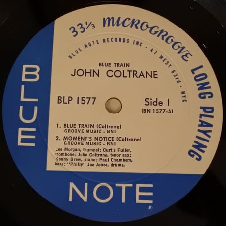 John Coltrane  ‎– Blue Train（Blue Note - BLP1577）mono
