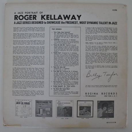 Roger Kellaway Featuring  Jim Hall  ‎– A Jazz Portrait Of Roger Kellaway(Regina Record R298 ) mono