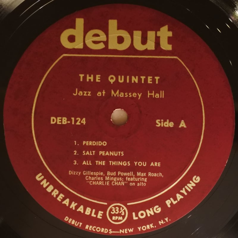 The Quintet ‎– Jazz At Massey Hall（Debut Record