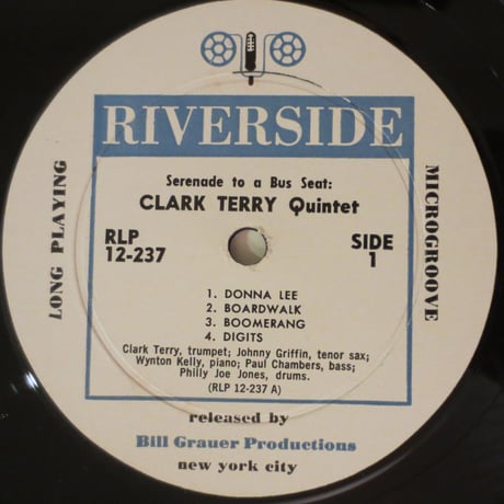 Clark Terry Quintet ‎– Serenade To A Bus Seat（Riverside Records ‎– RLP12-237）mono