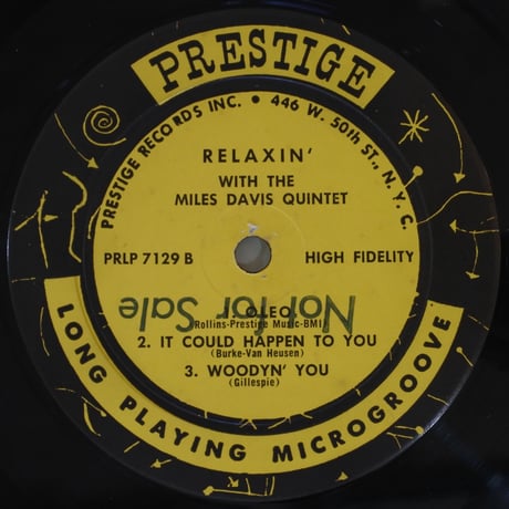 The Miles Davis Quintet - Relaxin' With The Miles Davis Quintet（Prestige – PRLP 7129）mono