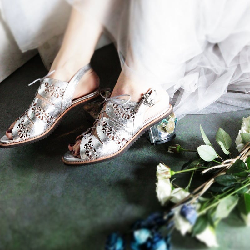 コルセットギリー(5.5cmヒール) Silver | MABATAKI 美雨(マバタキミウ）